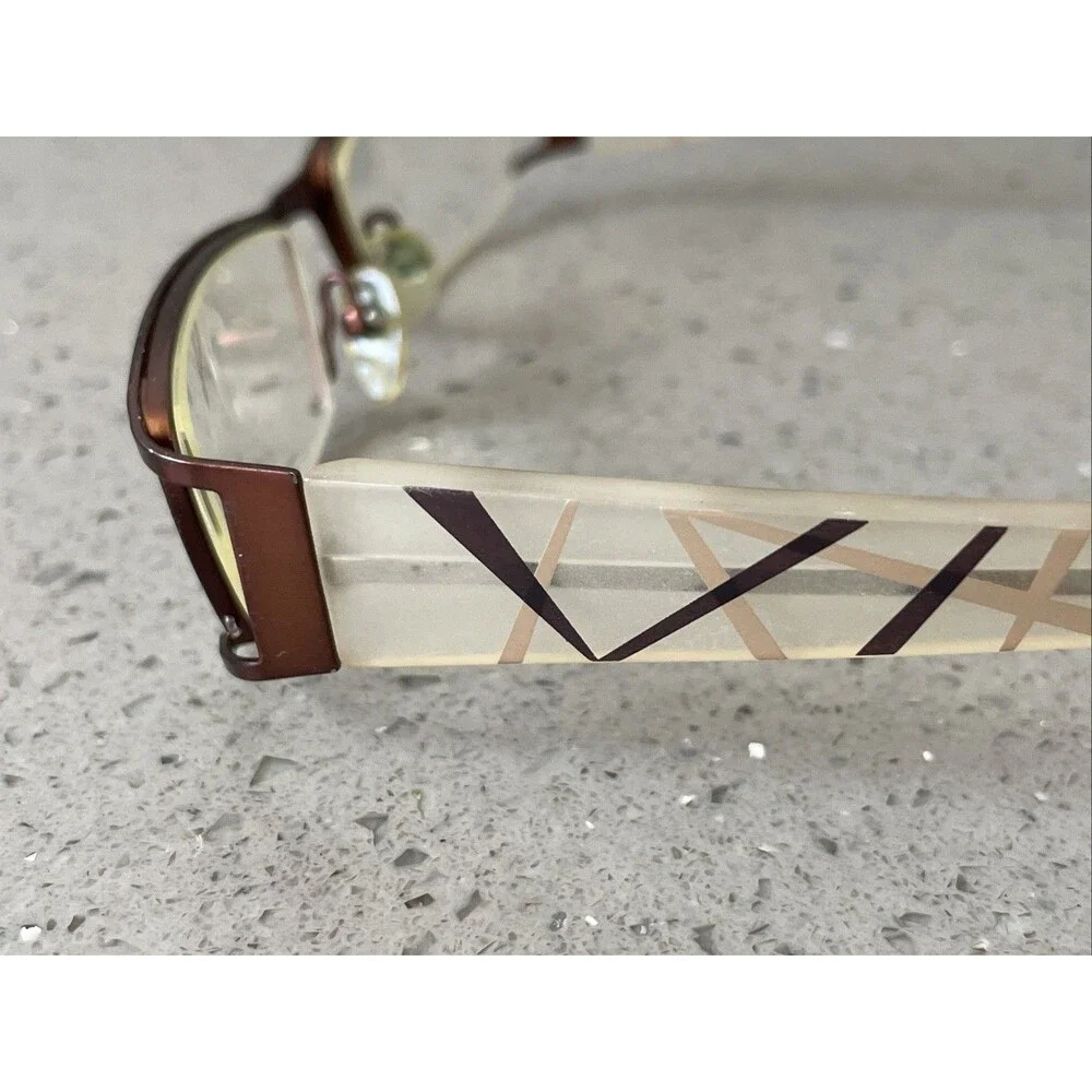 SOHO EYEGLASSES FRAMES ONLY Half RIM 49-18-135 Brown 6145 Rectangle Red
